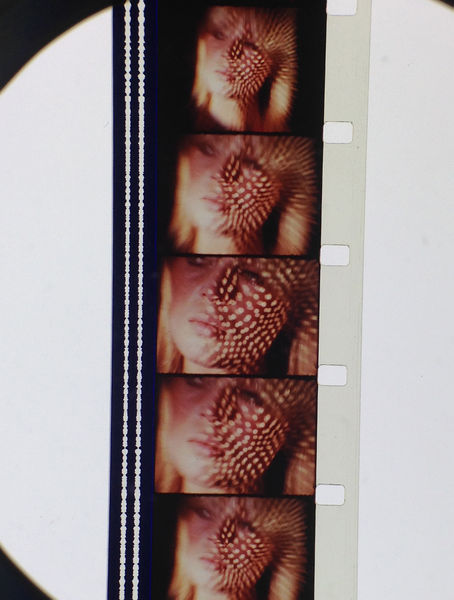 A few frames from a 16mm print of Chelsea Girls.